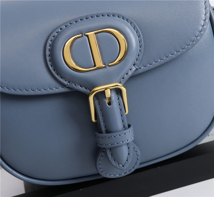 SMALL Dior BOBBY BAG Denim Blue Box Calfskin mid