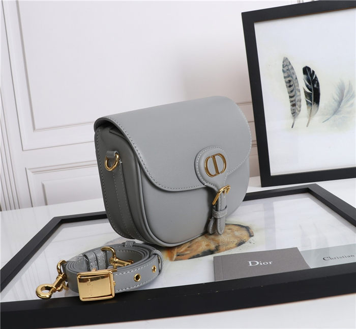 MEDIUM Dior BOBBY BAG Grey Box Calfskin mid