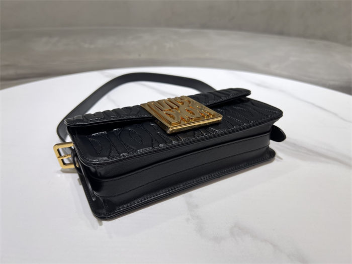 MISS DIOR FLAP BAG Quilted Miss Dior Allover Calfskin Black High