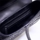 SADDLE BAG Calfskin Embossed Black High