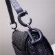 SADDLE BAG Calfskin Embossed Black High