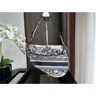 SADDLE BAG Toile de Jouy Embroidery Blue High