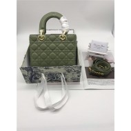 SMALL LADY Dior MY ABCDior BAG Cannage Lambskin Green Mid