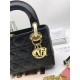 MINI LADY Dior BAG Black Cannage Lambskin Gold Hardware mid