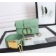 30 MONTAIGNE BOX BAG Enamel Buckle Calfskin Green High