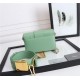 30 MONTAIGNE BOX BAG Enamel Buckle Calfskin Green High