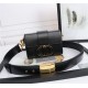 30 MONTAIGNE BOX BAG Enamel Buckle Calfskin Black High