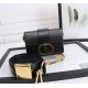 30 MONTAIGNE BOX BAG Enamel Buckle Calfskin Black High