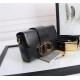 30 MONTAIGNE BOX BAG Enamel Buckle Calfskin Black High