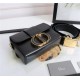 30 MONTAIGNE BOX BAG Enamel Buckle Calfskin Black High