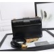 30 MONTAIGNE BAG Enamel Buckle Calfskin Black High