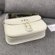 LARGE Dior BOBBY BAG Latte Box Calfskin with Blue Dior Oblique Embroidered Strap mid