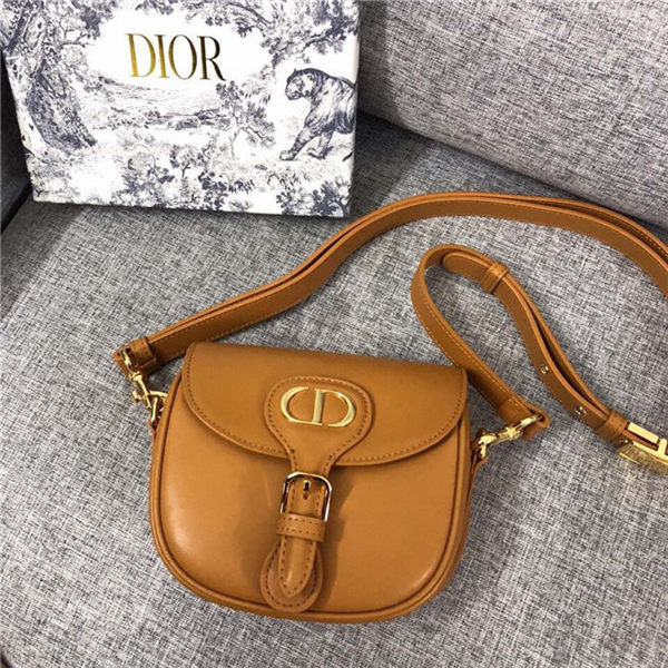 SMALL Dior BOBBY BAG Carmel Box Calfskin mid