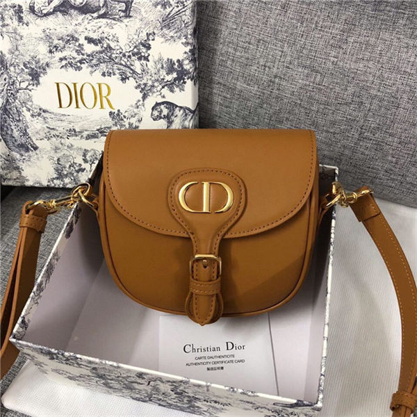 SMALL Dior BOBBY BAG Carmel Box Calfskin mid