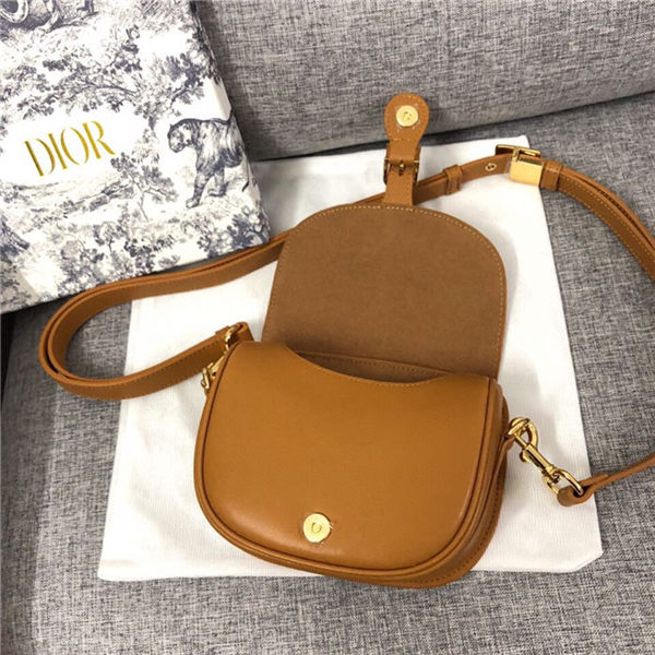 SMALL Dior BOBBY BAG Carmel Box Calfskin mid