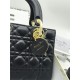 SMALL LADY Dior MY ABCDior BAG Cannage Lambskin Black Gold Hardware Mid