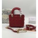 MINI LADY Dior BAG Red Cannage Lambskin Gold Hardware mid