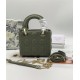 MINI LADY Dior BAG Green Cannage Lambskin Gold Hardware mid