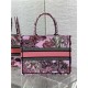 MEDIUM Dior BOOK TOTE Toile de Jouy Voyage Embroidery Pink High