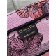 MEDIUM Dior BOOK TOTE Toile de Jouy Voyage Embroidery Pink High