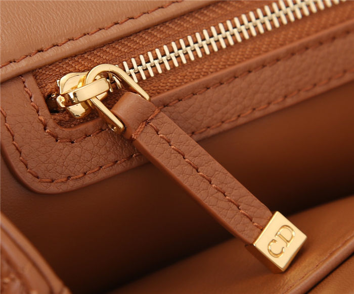 Dior SMALL CARO BAG Calfskin Caramel Mid