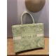 LARGE Dior BOOK TOTE Toile de Jouy Reverse Embroidery Green Mid