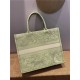 LARGE Dior BOOK TOTE Toile de Jouy Reverse Embroidery Green Mid