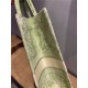 LARGE Dior BOOK TOTE Toile de Jouy Reverse Embroidery Green Mid