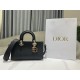 Lady D-Sire Small My ABCDior Bag Bull Leather Black High