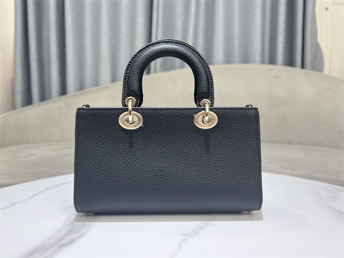 Lady D-Sire Small My ABCDior Bag Bull Leather Black High