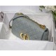 MEDIUM Dior CARO BAG Supple Cannage Calfskin Grey High