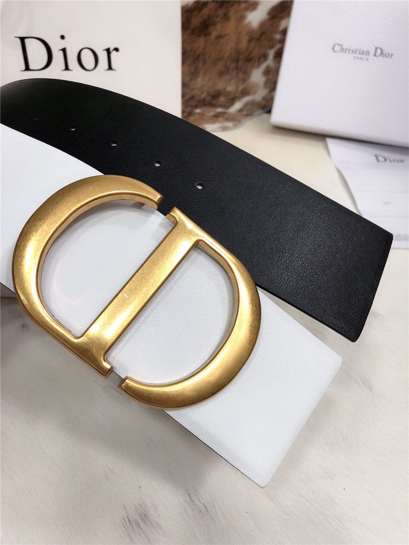 Dior 30 MONTAIGNE BELT 70MM Calfskin Black&White High