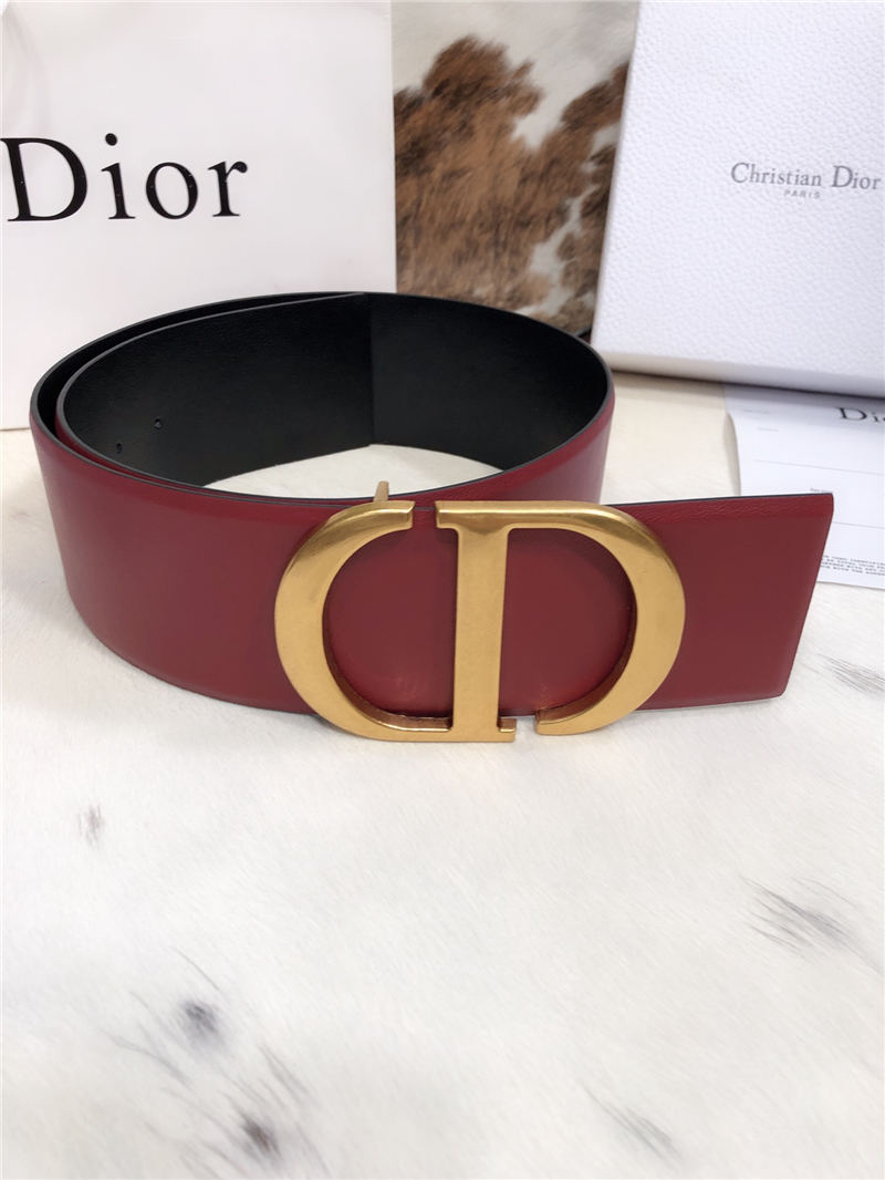 Dior 30 MONTAIGNE BELT 70MM Calfskin Black&Wine High