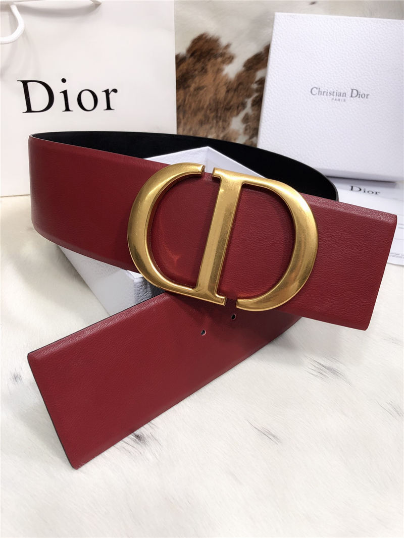 Dior 30 MONTAIGNE BELT 70MM Calfskin Black&Wine High