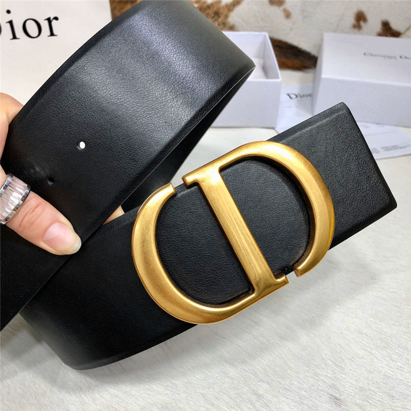 Dior 30 MONTAIGNE BELT 70MM Calfskin Black High