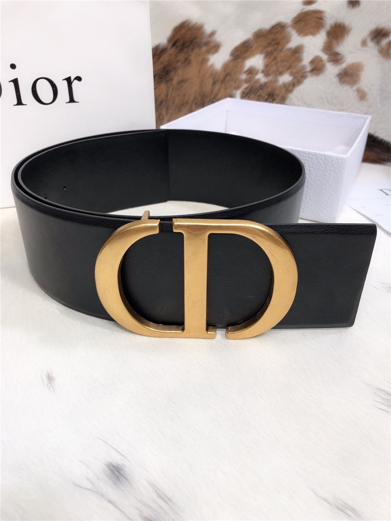 Dior 30 MONTAIGNE BELT 70MM Calfskin Black High