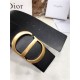 Dior 30 MONTAIGNE BELT 70MM Calfskin Black High