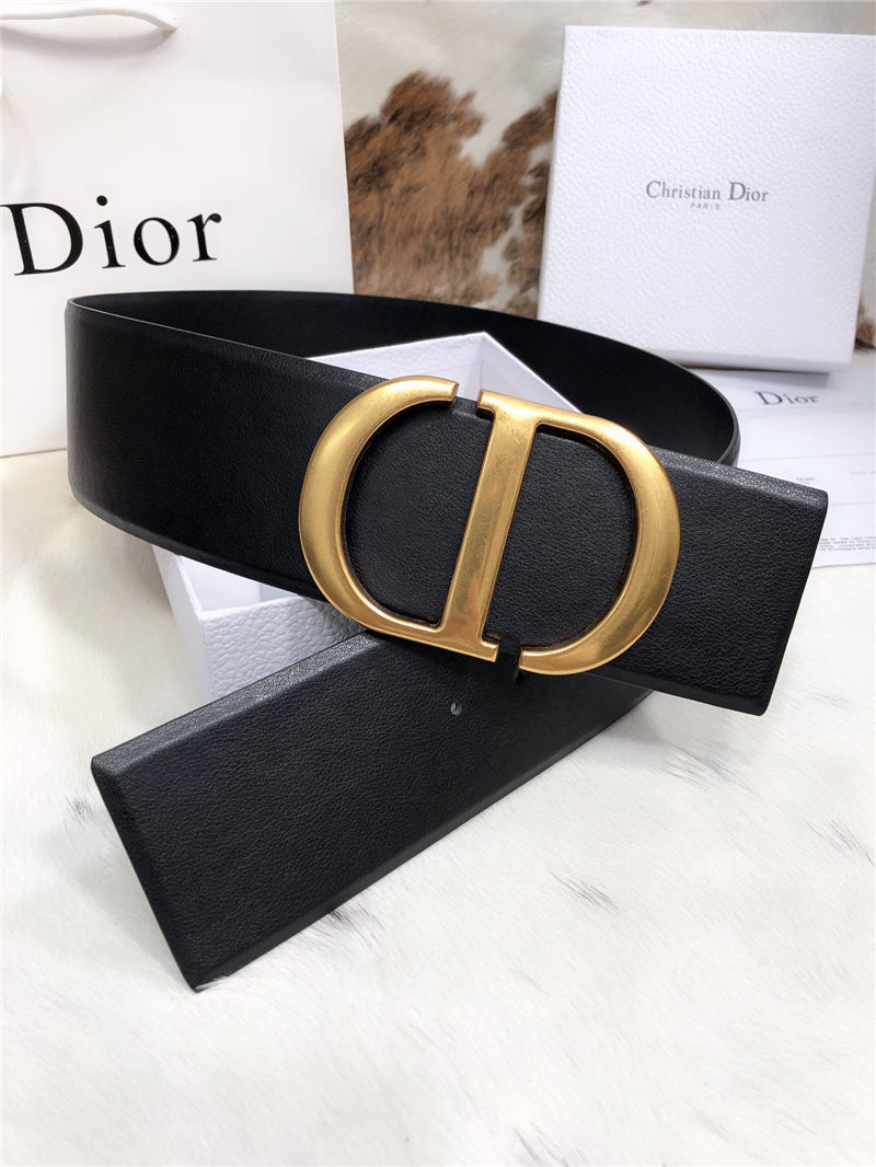 Dior 30 MONTAIGNE BELT 70MM Calfskin Black High