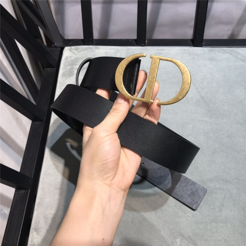 Dior 30 MONTAIGNE BELT 40MM Ultrasmooth Calfskin Black High