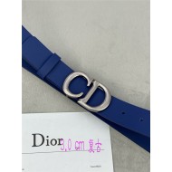 Dior SADDLE BELT 30MM Smooth Calfskin Royal Blue High