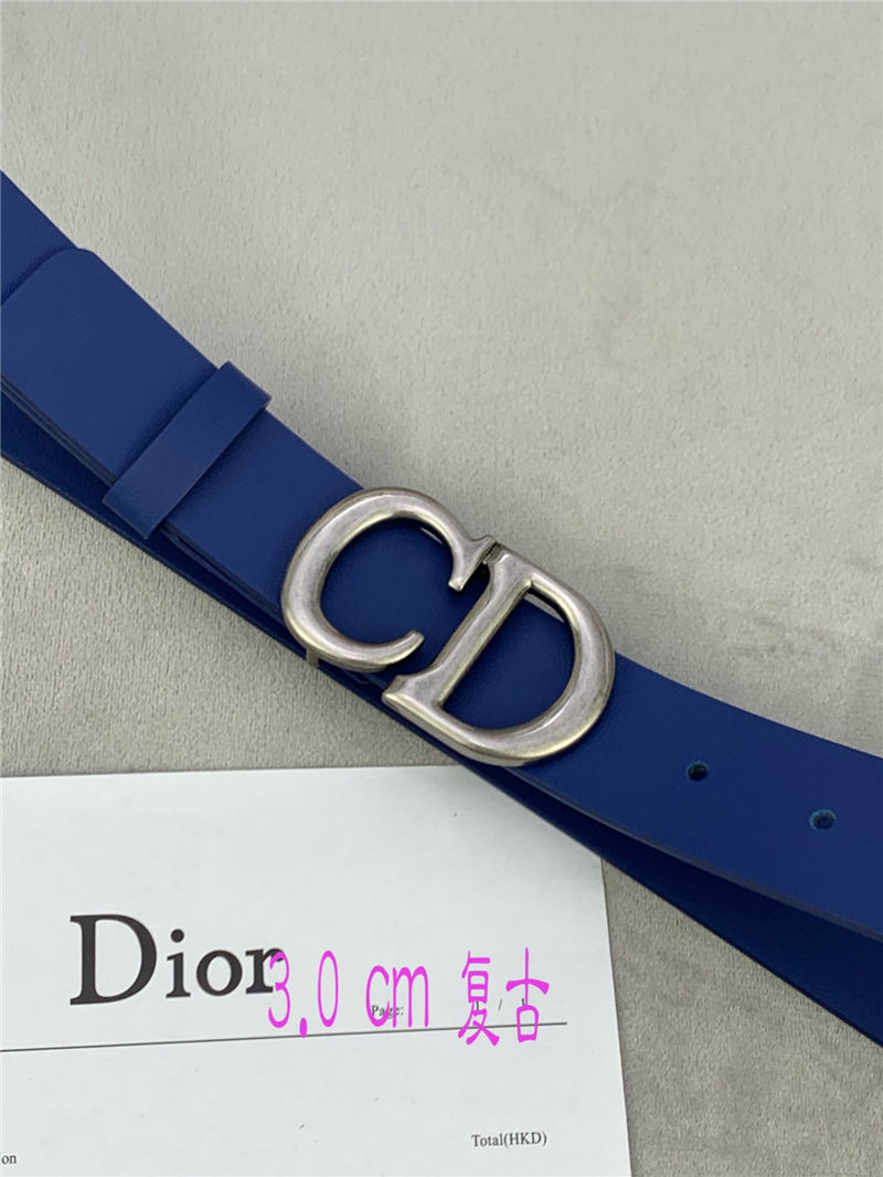 Dior SADDLE BELT 30MM Smooth Calfskin Royal Blue High