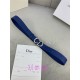 Dior SADDLE BELT 30MM Smooth Calfskin Royal Blue High