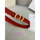 Dior SADDLE BELT 30MM Smooth Calfskin Red High