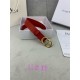 Dior SADDLE BELT 30MM Smooth Calfskin Red High