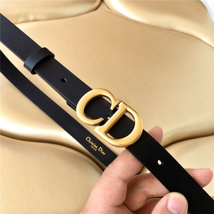 Dior SADDLE BELT 20MM Smooth Calfskin Black High