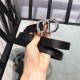 Dior SADDLE BELT 20MM Ultrasmooth Calfskin Black Silver High