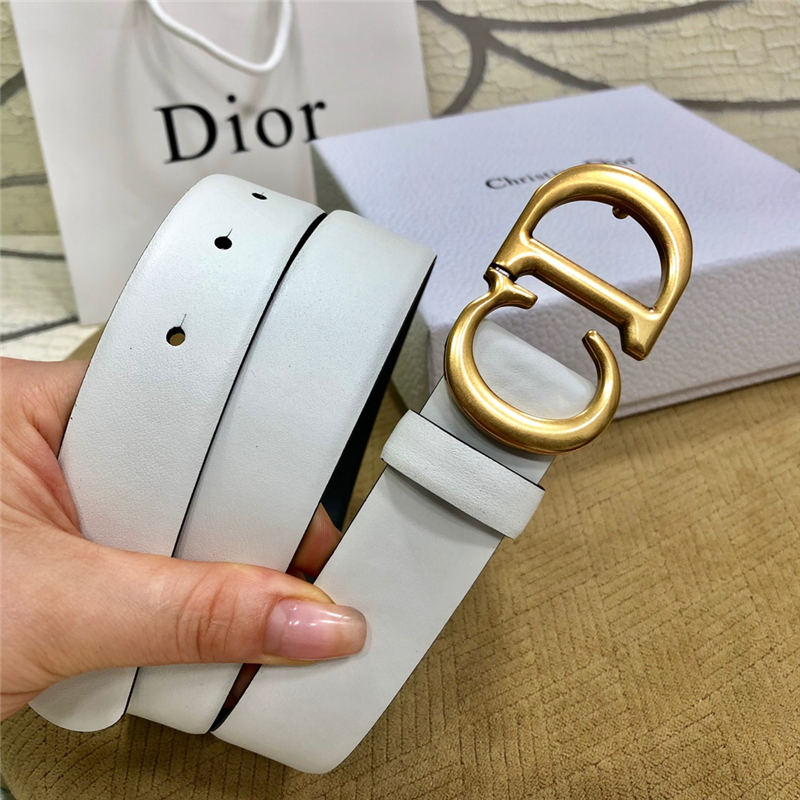 Dior SADDLE BELT 30MM Ultrasoft Calfskin Black&White High