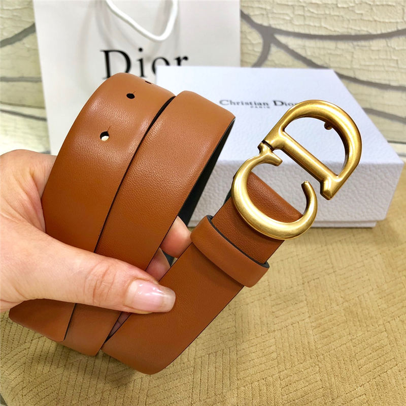 Dior SADDLE BELT 30MM Ultrasoft Calfskin Black&Tan High