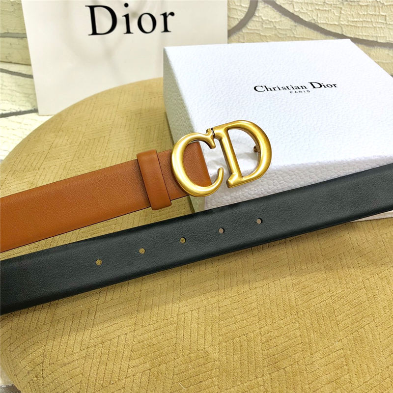 Dior SADDLE BELT 30MM Ultrasoft Calfskin Black&Tan High