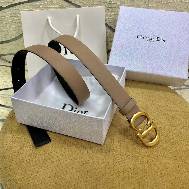 Dior SADDLE BELT 30MM Ultrasoft Calfskin Black&Taupe High